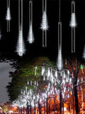 30cm*8 Tube 144 LEDs Falling Rain Drop Icicle Snow Fall String LED Waterproof Christmas Lights