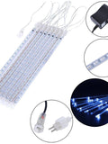 30cm*8 Tube 144 LEDs Falling Rain Drop Icicle Snow Fall String LED Waterproof Christmas Lights