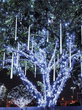 30cm*8 Tube 144 LEDs Falling Rain Drop Icicle Snow Fall String LED Waterproof Christmas Lights