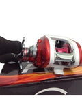 Super Casting Low Profile Baitcasting Fishing Reel Red