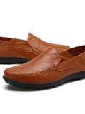Men's Leather Shoes Leather / Cowhide Fall / Spring & Summer Casual / Preppy Loafers & Slip-Ons Breathable Black / Light Brown / Dark Brown
