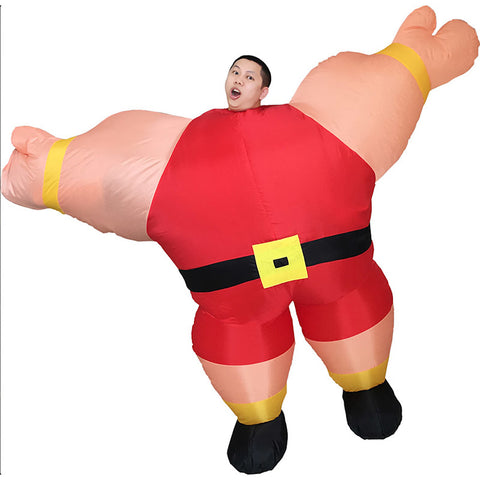 WRESTLER COSPLAY COSTUME HALLOWEEN PROPS MASQUERADE MEN'S WOMEN'S MOVIE COSPLAY RED LEOTARD / ONESIE AIR BLOWER CHRISTMAS HALLOWEEN CARNIVAL POLYESTER