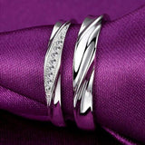 NEHZY 925 Sterling silver woman New Lady fashion opening wave of high-quality crystal stone jewelry vintage ring