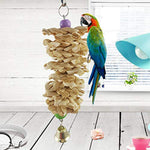 18-20 cm parakeet hamster  Bird Parrot funny Toy with Bell Natural Wooden Grass Chewing Bite Hanging Cage Swing Climb Chew Toys