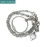 1Pc New Bird Parrot Foot Chain Stainless Steel Ankle Foot Ring Stand Outdoor Flying Training Bird Accessories