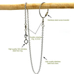 1Pc New Bird Parrot Foot Chain Stainless Steel Ankle Foot Ring Stand Outdoor Flying Training Bird Accessories