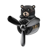 Car Air Freshener Bear Pilot Rotating Propeller Outlet Fragrance