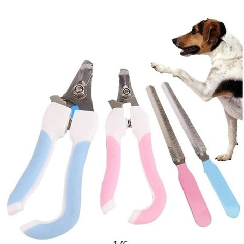 2 Pieces / Set of Stainless Steel Pet Cat Dog Toenail Care Set