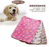 ssss  2017 New Arrivals Wholesale Super Soft Warm Paw Print Small Pet Cat Dog Fleece Blanket Bed Mat 3 colors 2 sizes