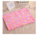 ssss  2017 New Arrivals Wholesale Super Soft Warm Paw Print Small Pet Cat Dog Fleece Blanket Bed Mat 3 colors 2 sizes