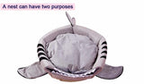 ssss  2018 Novelty Soft Dog Cat Bed Shark Mouse Shape Washable Dog house Pet Sleeping Bed With Removable Cushion free shipping