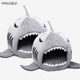 ssss  2018 Novelty Soft Dog Cat Bed Shark Mouse Shape Washable Dog house Pet Sleeping Bed With Removable Cushion free shipping