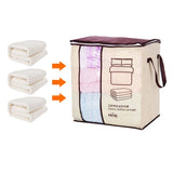 2018 new Non-woven Portable Clothes Storage Bag Organizer 45.5*51*29cm Folding Closet Organizer For Pillow Quilt Blanket Bedding - app80