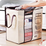 2018 new Non-woven Portable Clothes Storage Bag Organizer 45.5*51*29cm Folding Closet Organizer For Pillow Quilt Blanket Bedding - app80