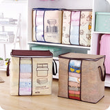 2018 new Non-woven Portable Clothes Storage Bag Organizer 45.5*51*29cm Folding Closet Organizer For Pillow Quilt Blanket Bedding - app80