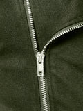 Asymmetric Zip Embellished Panel Coat