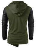 Asymmetric Zip Embellished Panel Coat