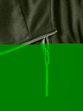 Asymmetric Zip Embellished Panel Coat