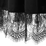 Cold Shoulder Lace Insert Midi Choker Dress