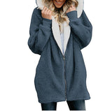 2019 Hoodie Sweatshirt Winter Thicken Warm Faux Fur Coat Women Hooded Soft Fleece Zipper Jackets Female Casual Outwear Coat