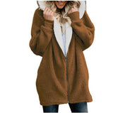 2019 Hoodie Sweatshirt Winter Thicken Warm Faux Fur Coat Women Hooded Soft Fleece Zipper Jackets Female Casual Outwear Coat