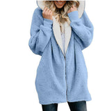2019 Hoodie Sweatshirt Winter Thicken Warm Faux Fur Coat Women Hooded Soft Fleece Zipper Jackets Female Casual Outwear Coat