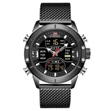 dasda  2019 NAVIFORCE Analog Digital Watches Men Luxury Brand Stainless Steel Sports Men's Watches Digital Waterproof Man Watch Sport
