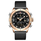 dasda  2019 NAVIFORCE Analog Digital Watches Men Luxury Brand Stainless Steel Sports Men's Watches Digital Waterproof Man Watch Sport