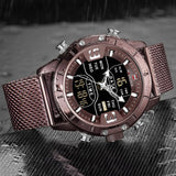 dasda  2019 NAVIFORCE Analog Digital Watches Men Luxury Brand Stainless Steel Sports Men's Watches Digital Waterproof Man Watch Sport
