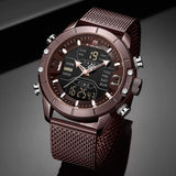 dasda  2019 NAVIFORCE Analog Digital Watches Men Luxury Brand Stainless Steel Sports Men's Watches Digital Waterproof Man Watch Sport