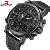 dasda  2019 NAVIFORCE New Men's Fashion Sport Watch Men Leather Waterproof Quartz Watches Male Date LED Analog Clock Relogio Masculino