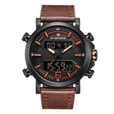 dasda  2019 NAVIFORCE New Men's Fashion Sport Watch Men Leather Waterproof Quartz Watches Male Date LED Analog Clock Relogio Masculino