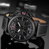 dasda  2019 NAVIFORCE New Men's Fashion Sport Watch Men Leather Waterproof Quartz Watches Male Date LED Analog Clock Relogio Masculino
