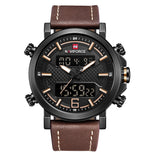 dasda  2019 NAVIFORCE New Men's Fashion Sport Watch Men Leather Waterproof Quartz Watches Male Date LED Analog Clock Relogio Masculino