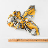 2019 New Chiffon Bowknot Silk Hair Scrunchies Women Pearl Ponytail Holder Hair Tie Hair Rope Rubber Bands Hair Accessories
