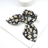 2019 New Chiffon Bowknot Silk Hair Scrunchies Women Pearl Ponytail Holder Hair Tie Hair Rope Rubber Bands Hair Accessories