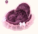 ssss  2019 New Cute Lace Princess Dog Basket Bed Cat Puppy Pet Beds Pet Dream Nest Pet Kennel Cat Dog Beds Luxury Cat Sofa Dog Bed