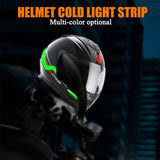 dasda  2019 New Motorcycle Helmet Light LED DIY Black Helmet LED Light Motorbike Safety Reflective Strip Modification