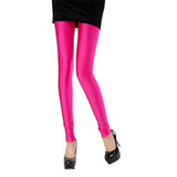 2019 New Spring Solid Candy Neon Leggings for Women High Stretched Female Legging Pants Girl Clothing Leggins Plug Size - app80