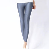 2019 New Spring Solid Candy Neon Leggings for Women High Stretched Female Legging Pants Girl Clothing Leggins Plug Size - app80