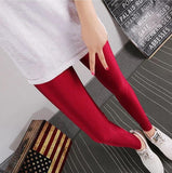 2019 New Spring Solid Candy Neon Leggings for Women High Stretched Female Legging Pants Girl Clothing Leggins Plug Size - app80