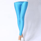 2019 New Spring Solid Candy Neon Leggings for Women High Stretched Female Legging Pants Girl Clothing Leggins Plug Size - app80