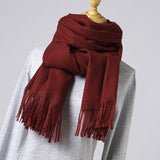 2019 New Winter Scarf Women Solid Winter Cashmere Scarves Soft Warm Lady Pashmina Warm Necker Wool Shawl Wrap Bandana Head Scarf