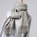 2019 New Winter Scarf Women Solid Winter Cashmere Scarves Soft Warm Lady Pashmina Warm Necker Wool Shawl Wrap Bandana Head Scarf