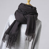 2019 New Winter Scarf Women Solid Winter Cashmere Scarves Soft Warm Lady Pashmina Warm Necker Wool Shawl Wrap Bandana Head Scarf