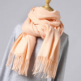 2019 New Winter Scarf Women Solid Winter Cashmere Scarves Soft Warm Lady Pashmina Warm Necker Wool Shawl Wrap Bandana Head Scarf