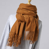 2019 New Winter Scarf Women Solid Winter Cashmere Scarves Soft Warm Lady Pashmina Warm Necker Wool Shawl Wrap Bandana Head Scarf