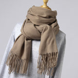 2019 New Winter Scarf Women Solid Winter Cashmere Scarves Soft Warm Lady Pashmina Warm Necker Wool Shawl Wrap Bandana Head Scarf