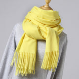 2019 New Winter Scarf Women Solid Winter Cashmere Scarves Soft Warm Lady Pashmina Warm Necker Wool Shawl Wrap Bandana Head Scarf