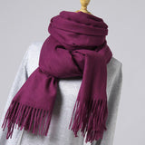 2019 New Winter Scarf Women Solid Winter Cashmere Scarves Soft Warm Lady Pashmina Warm Necker Wool Shawl Wrap Bandana Head Scarf